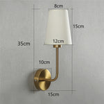 Lampe murale moderne or abat jour conique éclairage quotidien led minimaliste