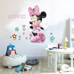 autocollant mural mickey minnie mouse dessin animé décoration chambre enfant sticker mur décoratif pvc