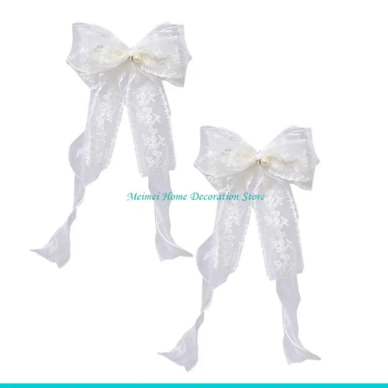ruban décoratif soie blanc noir dentelle élégant classique moderne fenêtre attache pompon translucent
