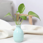 vase céramique moderne rose blanc jaune vert bleu clair ridé opaque