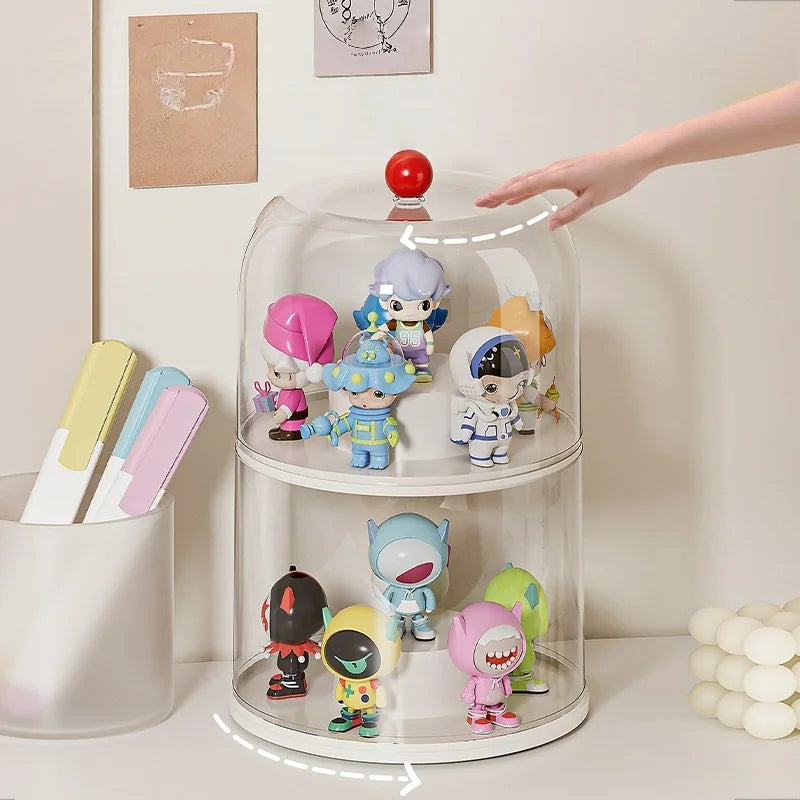 présentoir rotatif transparent moderne organiser figurines anime boîte collectionneur étanche poussière spacieux maison