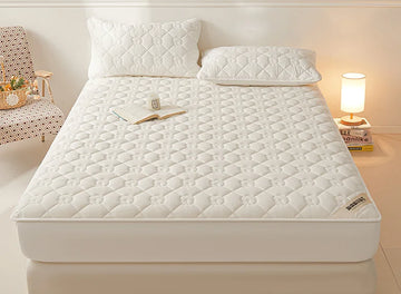 protège lit microfibre blanc quilté antibactérien anti acariens respirant tout maison
