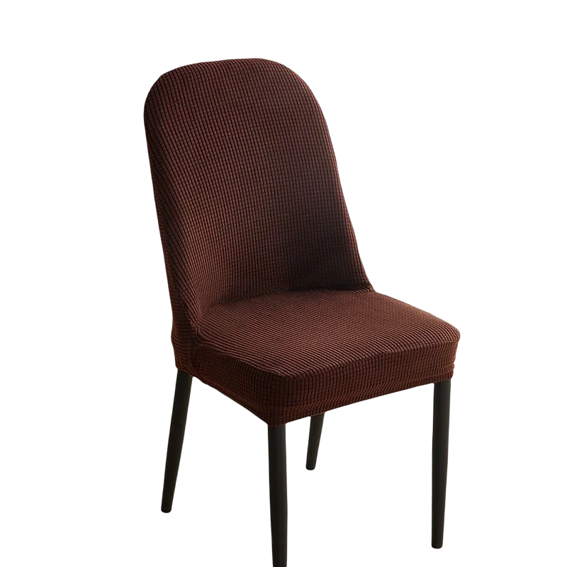 housses chaise peluche grise carreaux moderne polyester élasthanne banquet mariage salle manger fauteuil