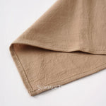 serviettes coton 40x40cm beige clair simple rustique réutilisables table maison party