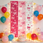 rideau frisé rose blanc arcs festif mariage anniversaire révélation sexe translucent clips