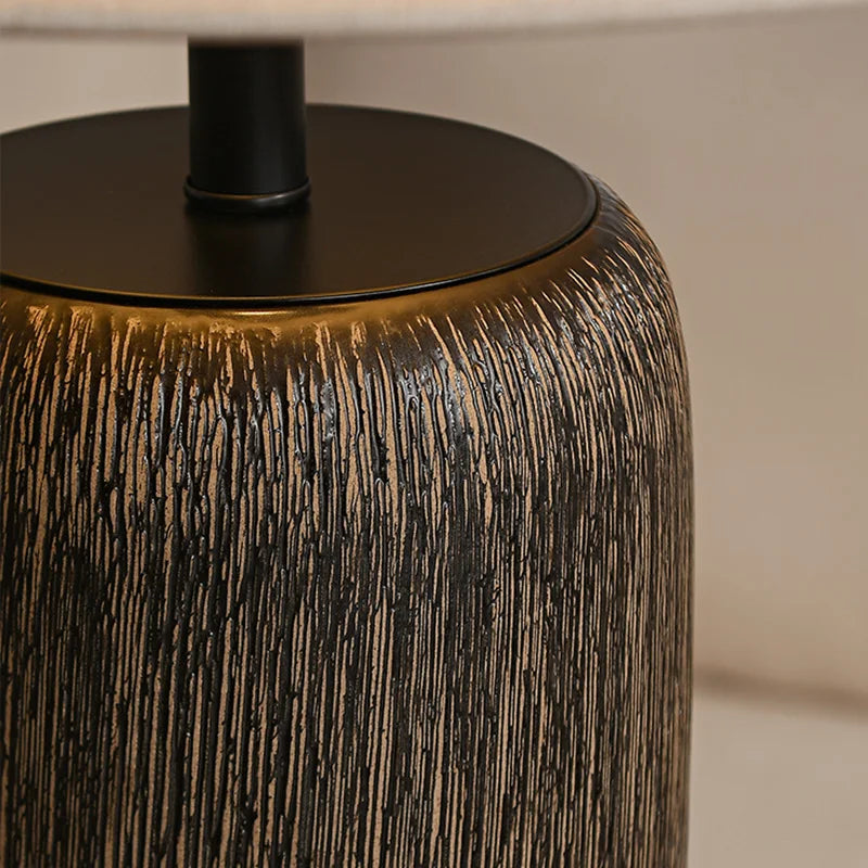 lampe table bois marron abat jour beige led éclairage intérieur haute qualité française