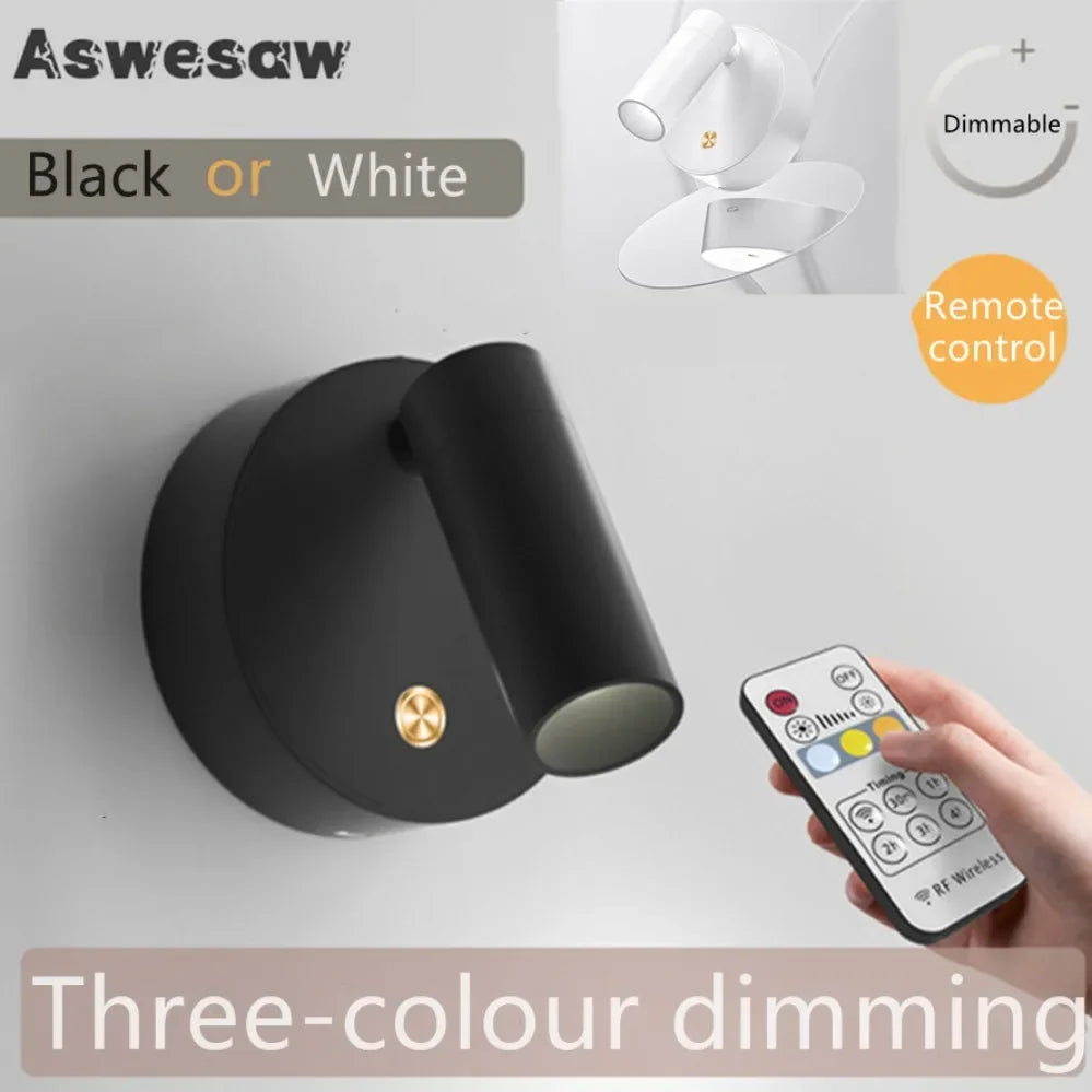 lampe murale rechargeable tactile usb moderne blanc noir télécommande aimant