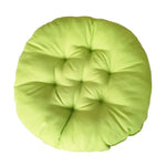 coussin rond doux uni moderne 40cm diamètre 6cm épais bleu clair rose pâle grisclair