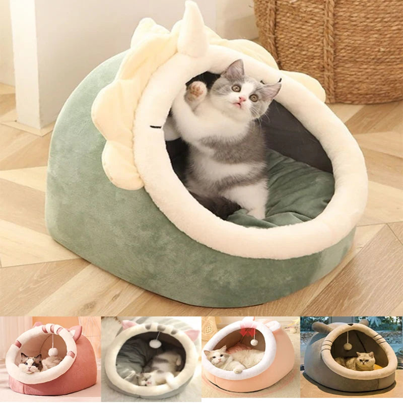 lit chat confortable vert gris rose doux velouté coussin bâtonnet jouet antiderapant