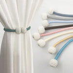 boucles rideau blanches adhésif moderne élégantes variées couleurs blanc bleu gris rose beige doré