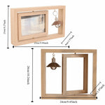 cadre photo suspendu transparent japonais bois imitation élément decoratif lanterne fenetre transparenteintérieurOpaque