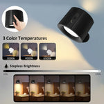 Spot mural LED aimanté noir blanc rechargeable télécommande sans fil moderne minimaliste
