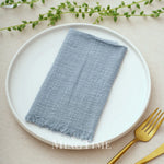 lot 10 serviettes table coton jaune texture rugueuse moderne maison