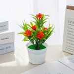 Décoration intérieure moderne pot fleuri artificiel couleurs vives maison salon chambre