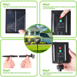 guirlande lumineuse solaire dorée moderne 100 led 12m télécommande incluse patioextérieur
