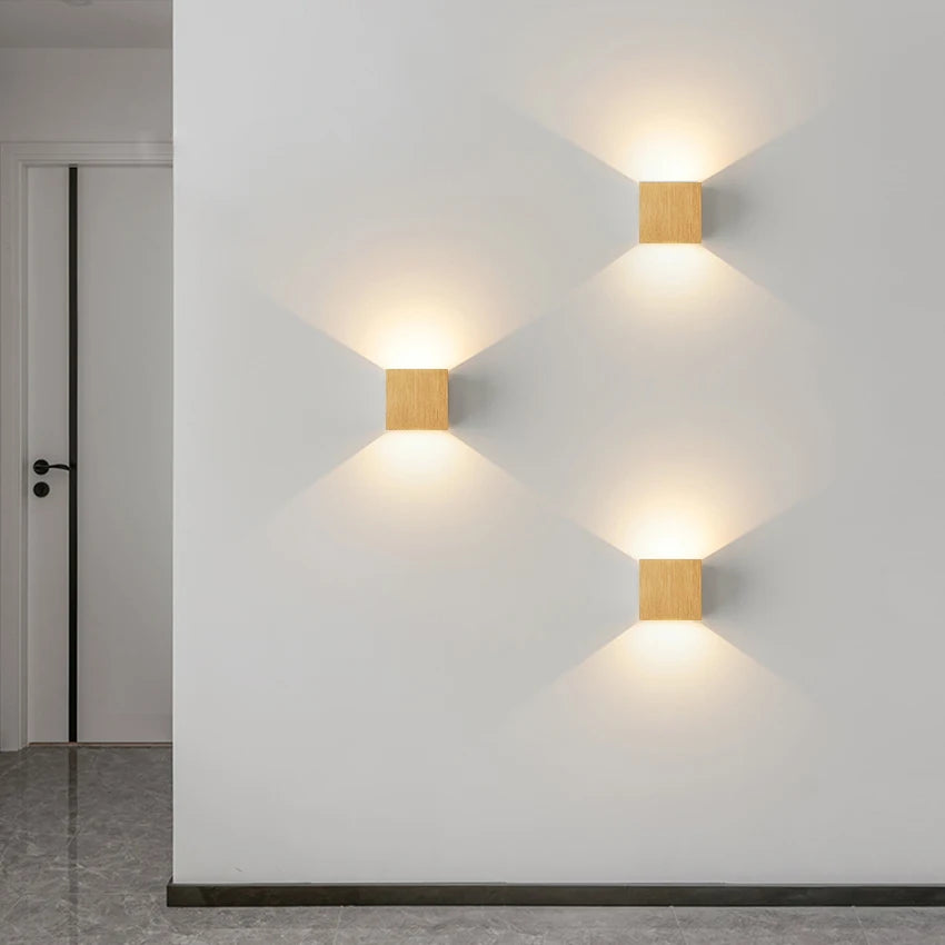 appliques murales modernes minimalistes led blanc noir doré éclairage chambre salon cuisine salle manger