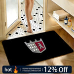 tapis sol noir moderne coton doux absorbant antidérapant décoration maison salon chambre douche