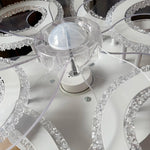 ventilateur led moderne blanc lumières télécommande strass circulaire 2000 82000 lumens