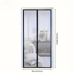 rideau moustiquaire porte noir maille fine opacité moderne adhésif 90cm 210cm été