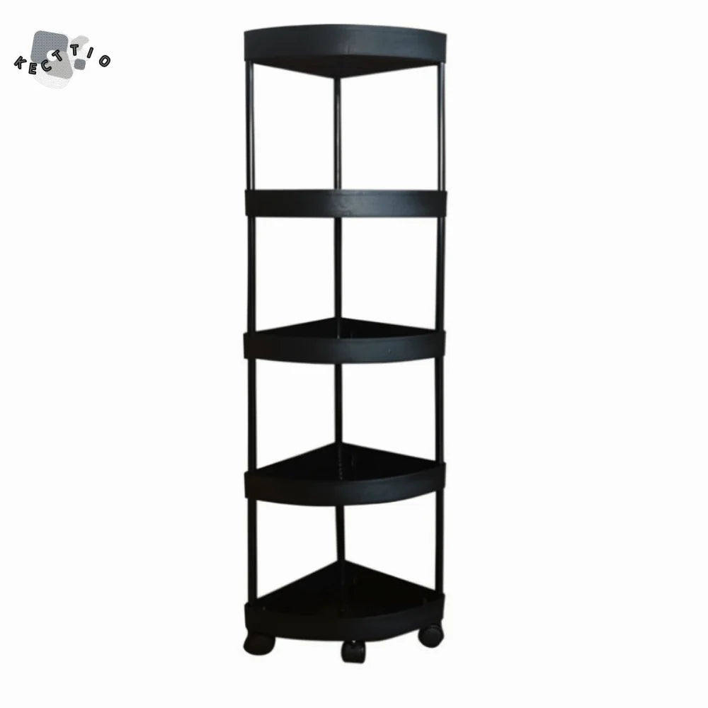 étagère roulettes moderne noire blanc multi niveaux réutilisable