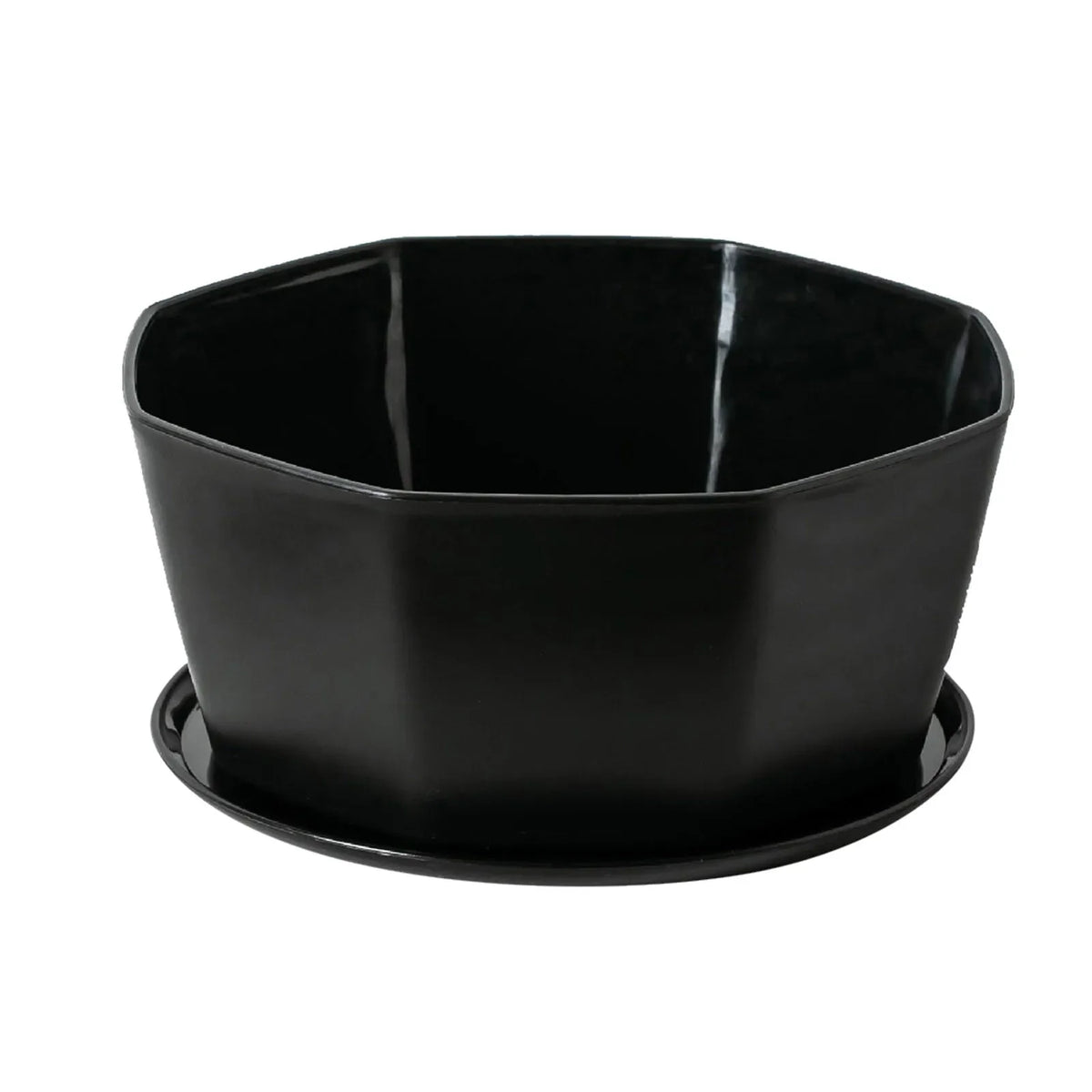 cache pot moderne plastique blanc gris noir jaune hexagonal plante intérieure drainage set pièces