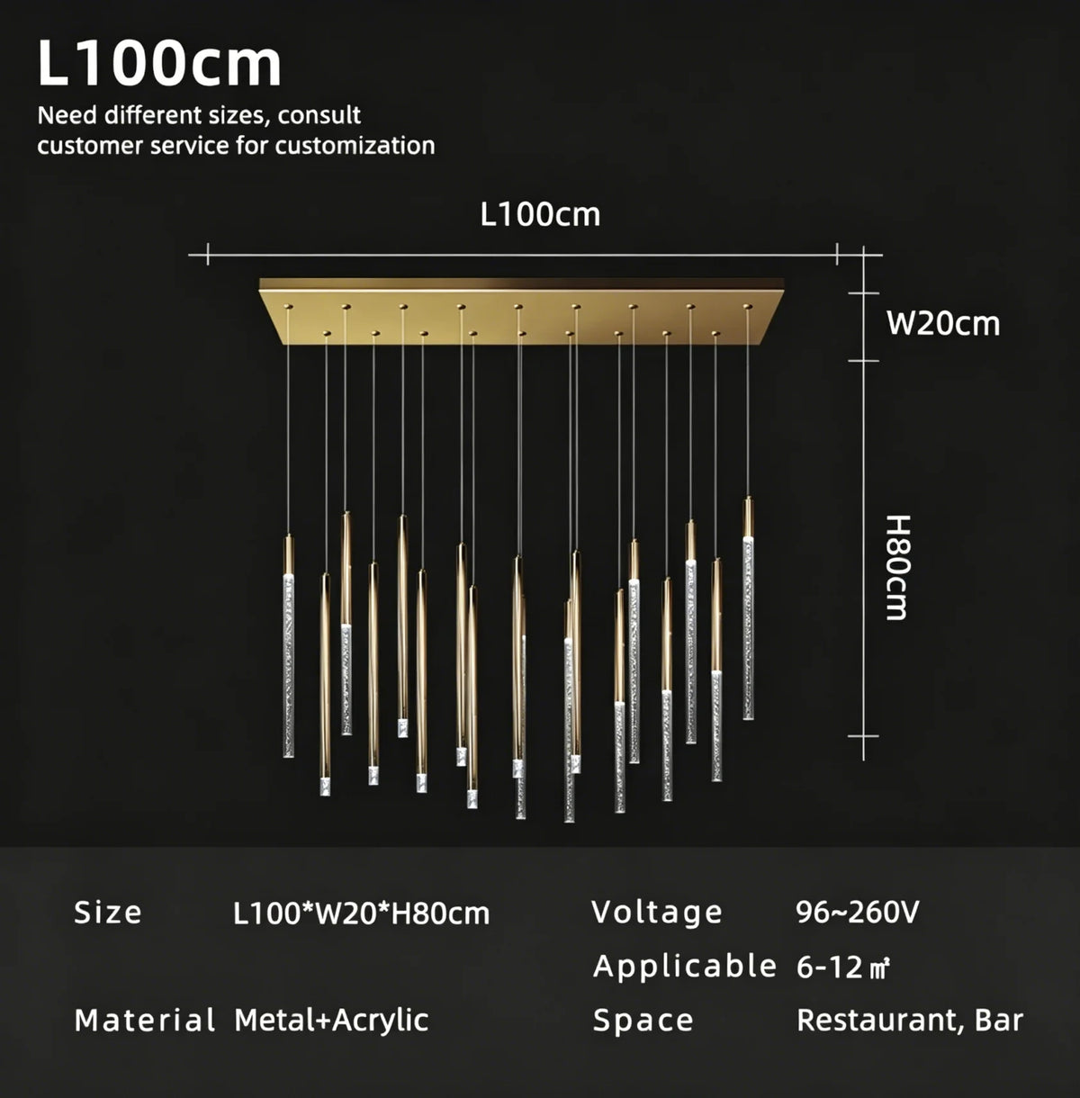 lampe suspendue moderne or cristaux transparents 80cm led 3000k chambre salon
