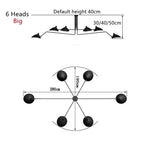 lumière suspension moderne noir doré têtes têtes 6000K 3000K