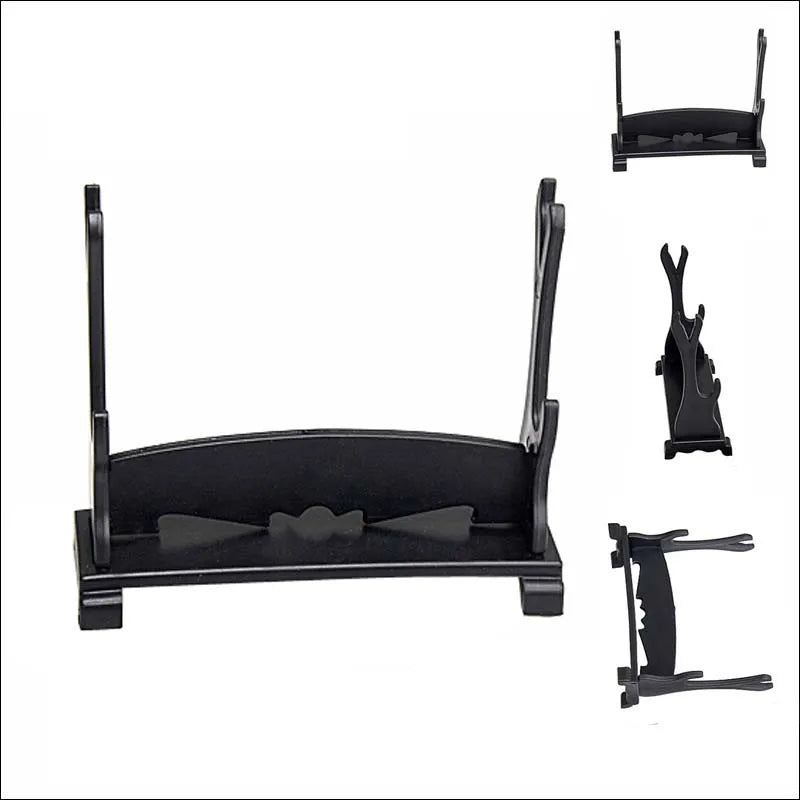 supports stockage épées figurines noires japonais katana assemblage facile décoration respectueux environnement multiples utilisations