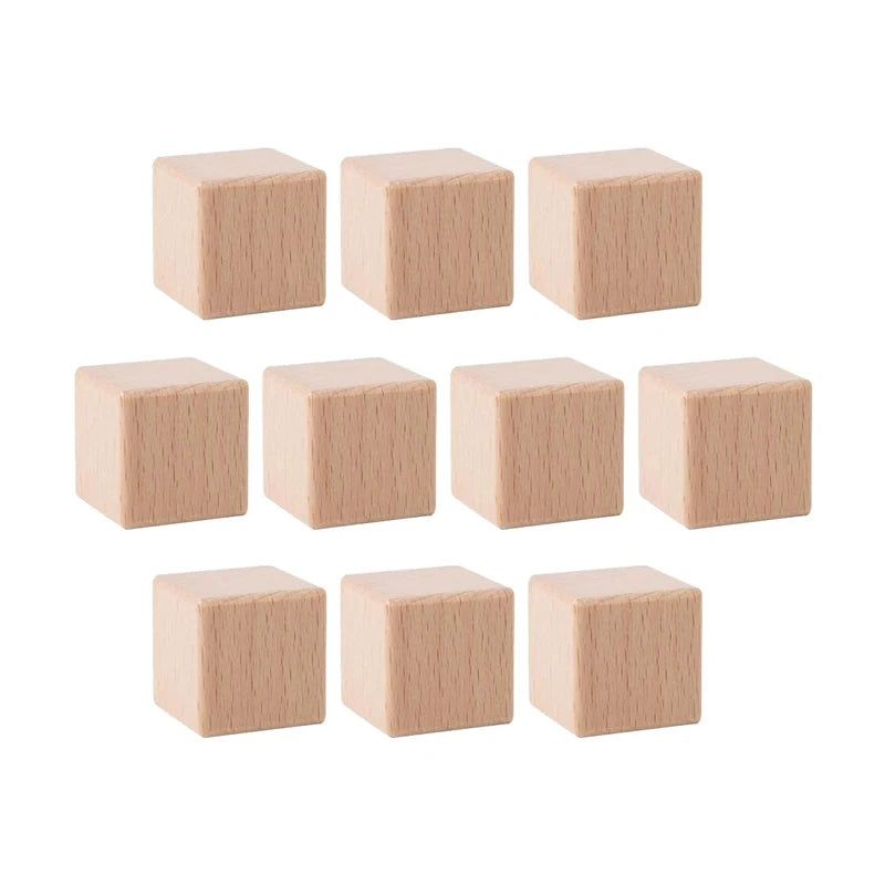 cubes bois naturel grain minimaliste rustique diy crafting painting decoration maison 3cm 35cm 4cm