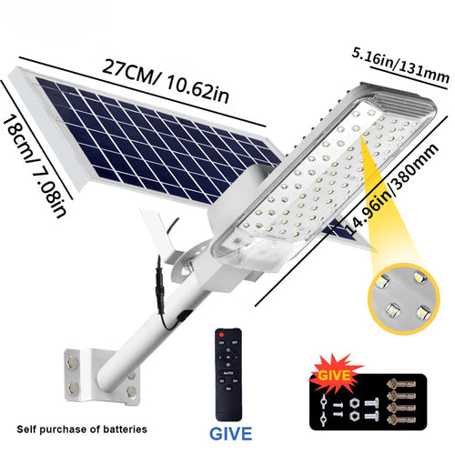 lampadaire solaire led blanc gris moderne étanche ip65 abs solar street light éclairage urgenceextérieur