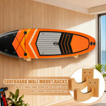 support mural bois planche surf cintre vis expansion moderne orange noir gris vert bleu