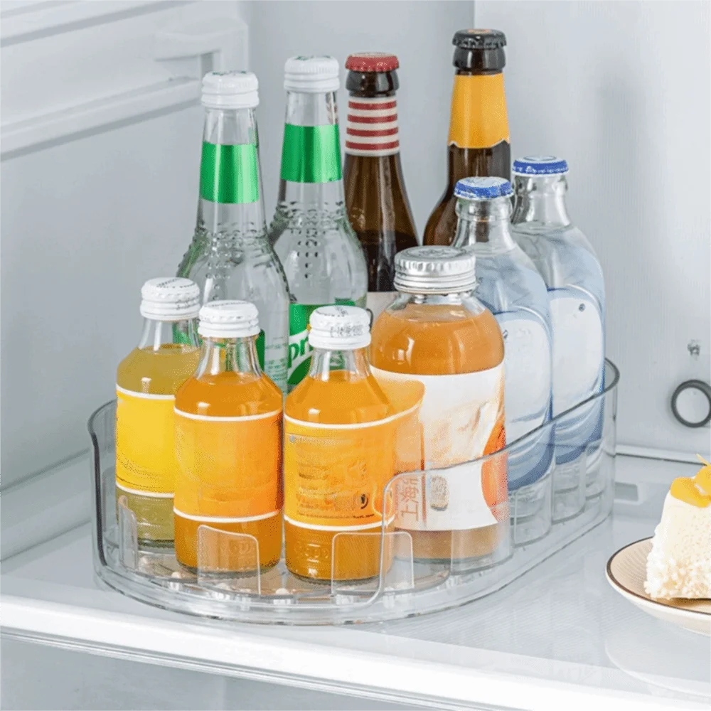 support rangement rotatif transparent moderne boissons réutilisable sans fixation visible