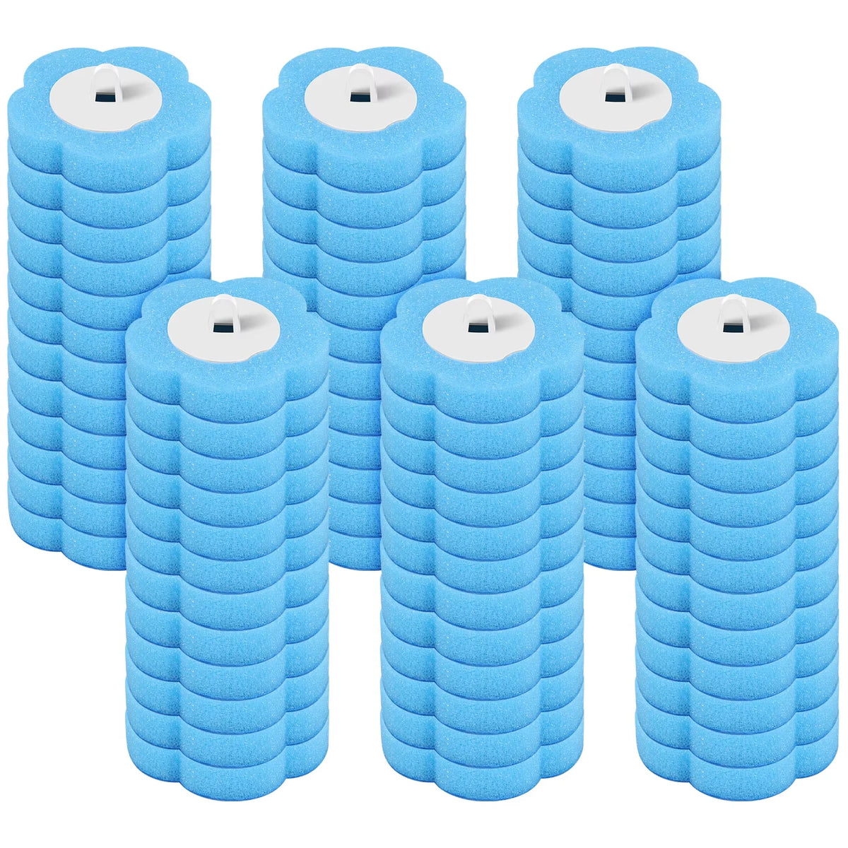 brosse toilette long manche tête remplacement jetable blanc bleu violet jaune dense poils anti