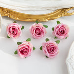 fleurs artificielles roses soie feuilles vertes décoration mariage fête intérieur