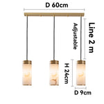 suspension lumineuse marbre moderne blanc doré réglable e27 led chambre salon