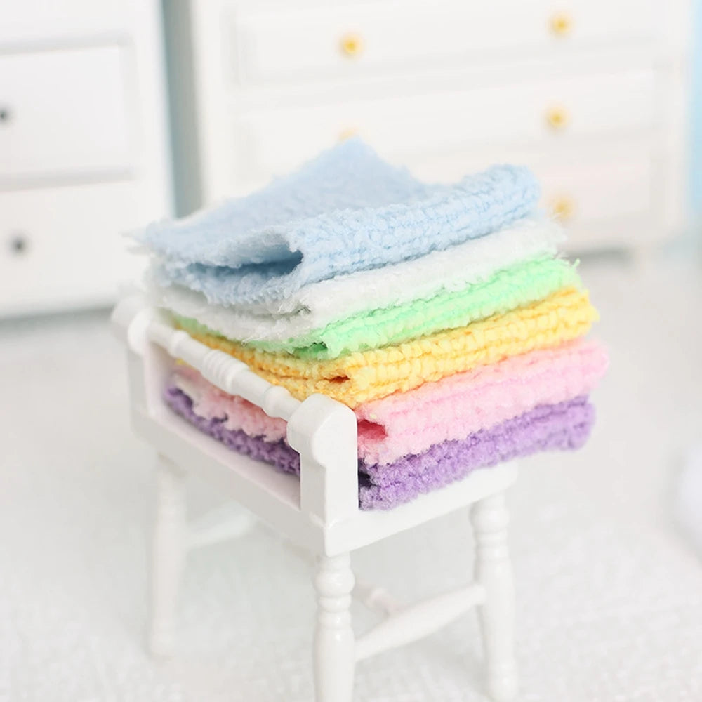 serviettes tissu microfibre bordure dentelée moderne douces vert bleu blanc jaune rose violet
