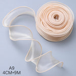 rubans organza transparents classiques adhésifs décoration mariage emballage cadeau noir rouge bleu vert