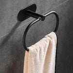 accessoire salle bain adhésif noir moderne porte rouleau papier toilette napkin holder suspension serviettes