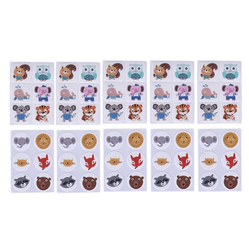 sticker répulsif moustiques autocollant naturel multicolore animaux dessin animé adhésif réutilisable enfants protection maison