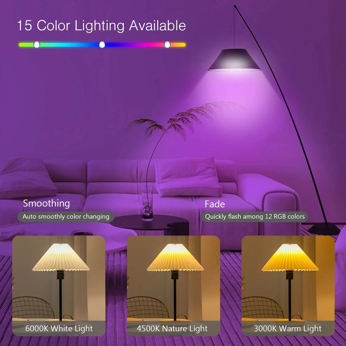 ampoule led rechargeable veilleuse e27 e26 rgb blanc moderne télécommande charge usb
