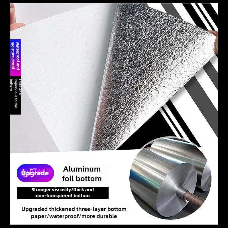 papier peint auto adhésif noir blanc gris moderne rayures horizontales 3d salon chambre
