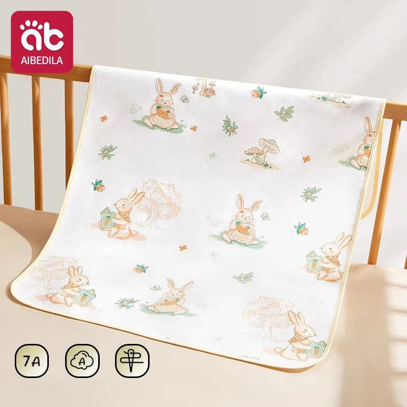 drap bébé panda imprimé doux blanc vert noir orange rose bleu floral