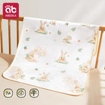 drap bébé panda imprimé doux blanc vert noir orange rose bleu floral