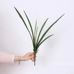 plantes artificielles feuilles vertes modernes decoration exterieure balcon 43cm 53cm 55cm set pièces
