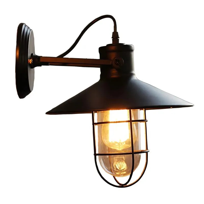 lampe murale industrielle noir mat éclairage quotidien entrée salle bain 249 2000 lumens LED