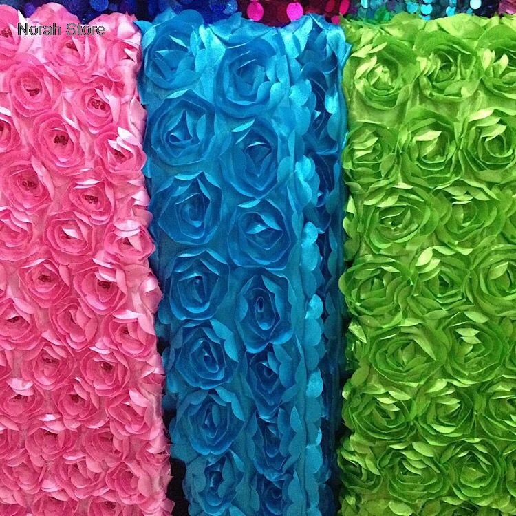 tapis mariage satin roses relief texturé violet rouge vert élégant antidérapant 50cm 130cm