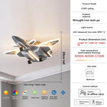 lampe suspension avion moderne gris blanc contemporain enfant chambre ventilateur lumière aéronef chambre enfants