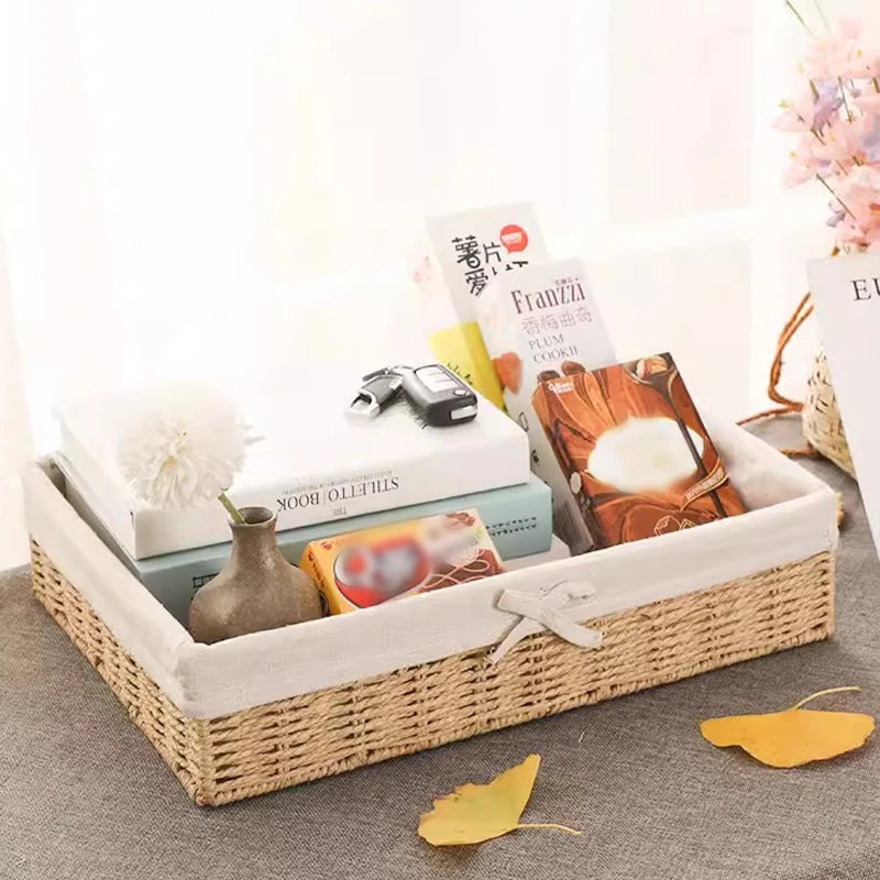 paniers rangement tissus corde tressée boho chic naturel beige écologique rustique
