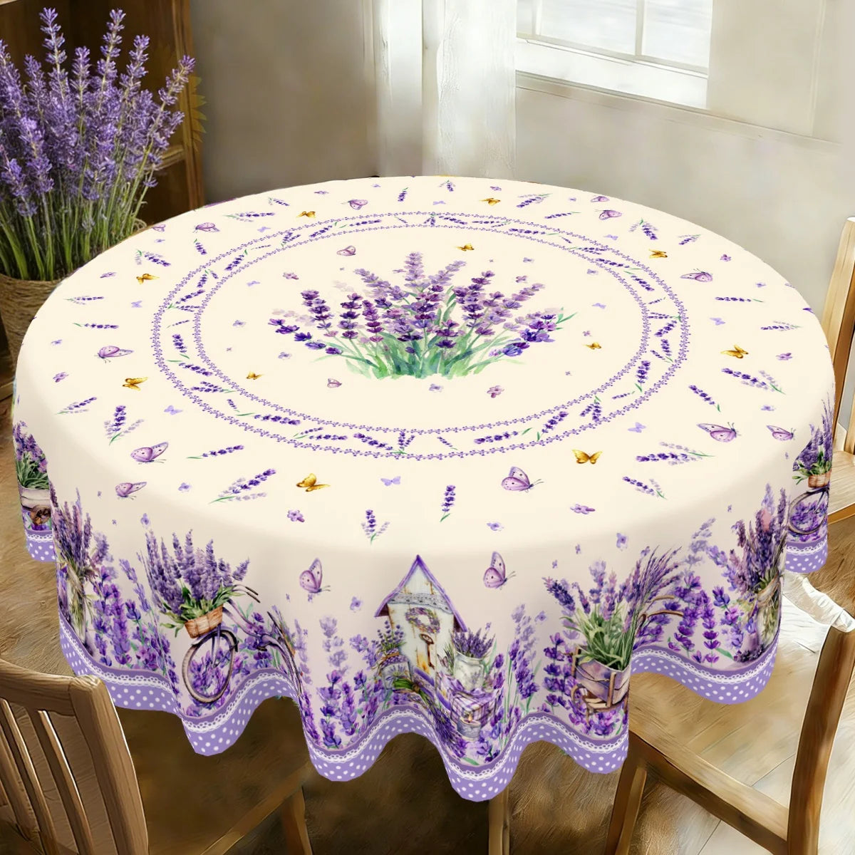 nappe table fleur lavande printemps été mariage anniversaire extérieur provence champêtre vaisselleDecorationFestivalière