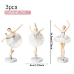figurines danseuses blanches roses dorées plumes papillons classiques anniversaire mariage fêtes